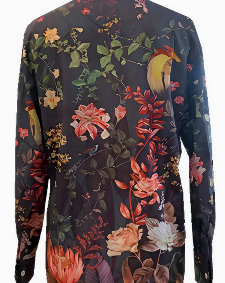 Large Vintage Floral Print Top