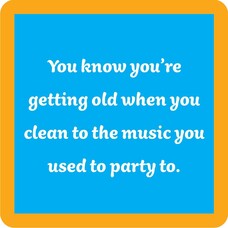 Drinks on Me Clean To Music Coaster