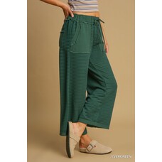 Umgee Large Quilted Pants Evergreen
