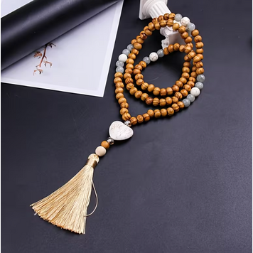 Long Tassel Heart Necklace