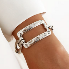 Buckle Hollow Rectangular Chain Bracelet