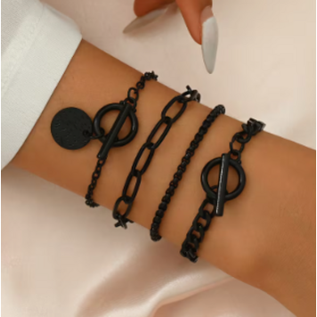 Minimalist Chain Stackable Bracelet Set