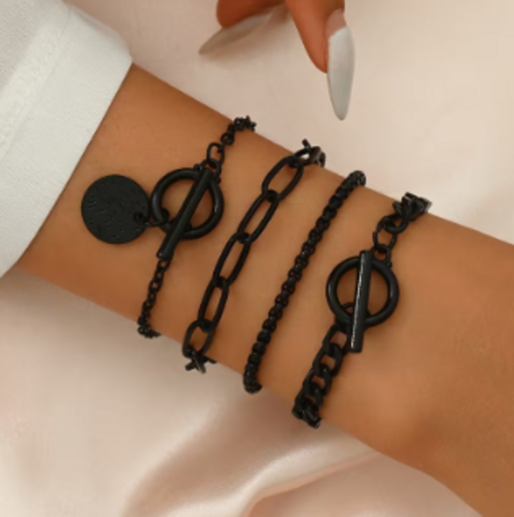 Minimalist Chain Stackable Bracelet Set