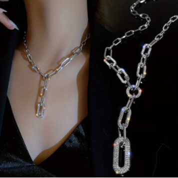 Glittery Chain  Y-Necklace