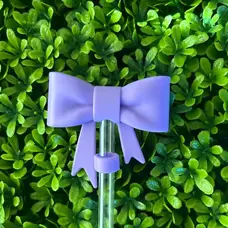 Jillian Ink LLC Bow Straw Topper Purple