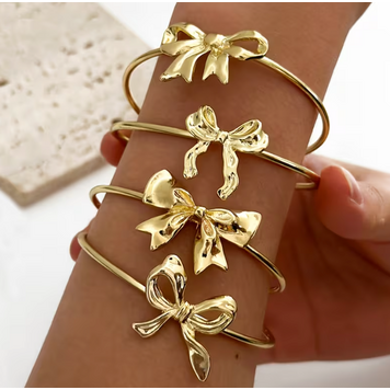 Bow knot Open Cuff Bracelet