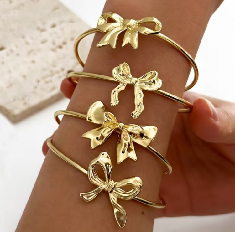 Bowknot Open Cuff Bracelet
