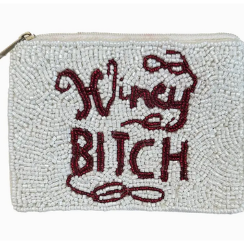 Pizzazz Winey Bitch Beaded Mini Pouch