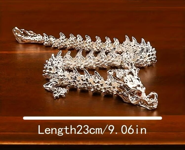 3D Silver Dragon