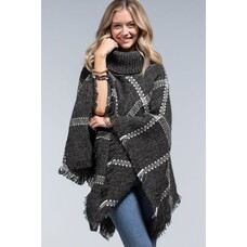 UB Window Pane Turtleneck Poncho