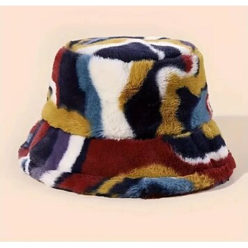 Colorful Faux Fur Soft Winter Bucket Hat