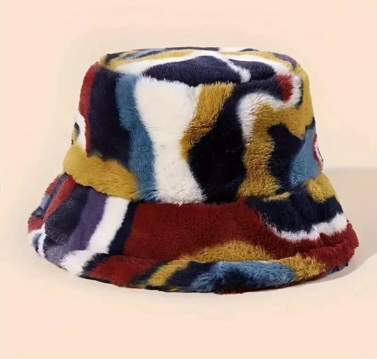 Colorful Faux Fur Soft Winter Bucket Hat