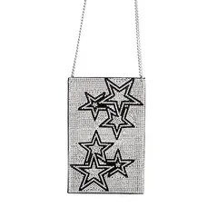 Nima Accessories Rhinestone Cross Body Cell Phone Bag with Stars