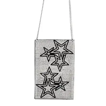 Nima Accessories Rhinestone Cross Body Cell Phone Bag with Stars