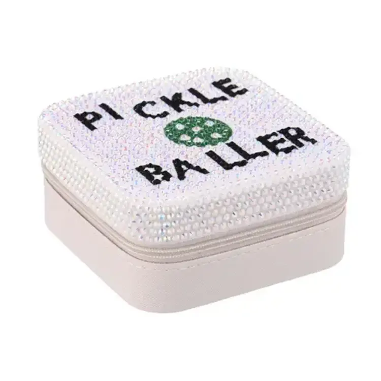 Nima Accessories Rhinestone Pickle Ball Printed Jewelry Box