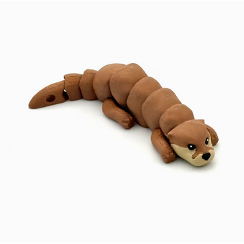 3D Printed Brown Otter Figurine