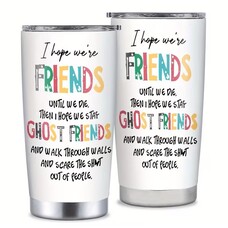 Hope we're Friends White Tumbler with Lid