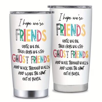 Hope we're Friends White Tumbler with Lid