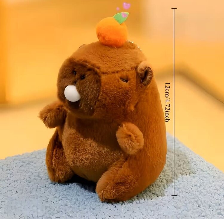 Voice Activated Capybara Plush Keychain