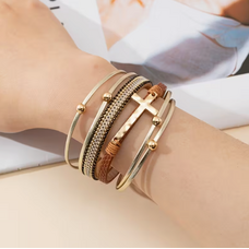 Multi-Strand Cross Bracelet