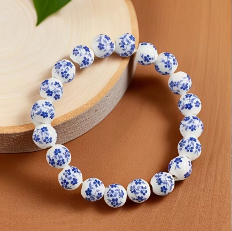 Blue & White Porcelain Style Bracelet