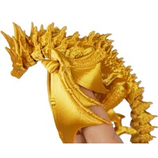 3D Printed 3 Head Dragon - Gold