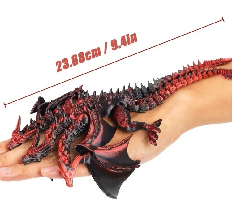 3D Printed 3 Head Dragon - Gold