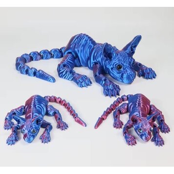 3D Printed Sphynx Cat 9.06 - Blue/purple and blue/green