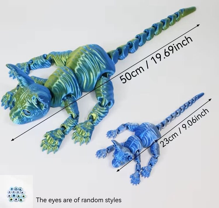 3D Printed Sphynx Cat 9.06 - Blue/purple and blue/green