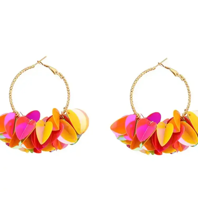 Nima Accessories Multi Sequin Dangling Earrings