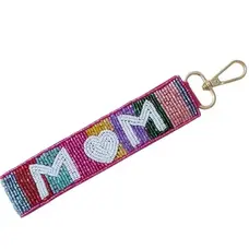 Nima Accessories Mom Themed Beaded Wristlet Strap Key Chain