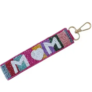 Nima Accessories Mom Themed Beaded Wristlet Strap Key Chain