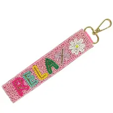 Nima Accessories Relax Themed Beaded Wristlet Strap Key Chain