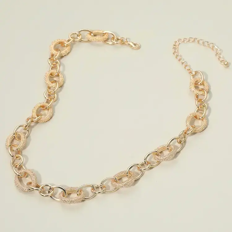 Sensibling Corp Chunky Textured Link Chain Necklace