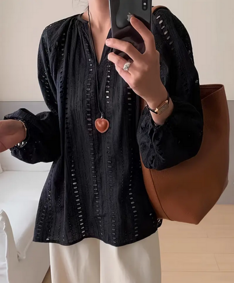 Embroidered Polyester Long Sleeve Shirt
