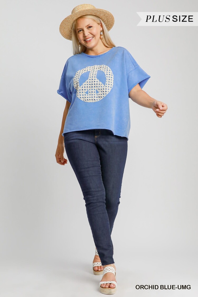 Umgee Lace Applique Top