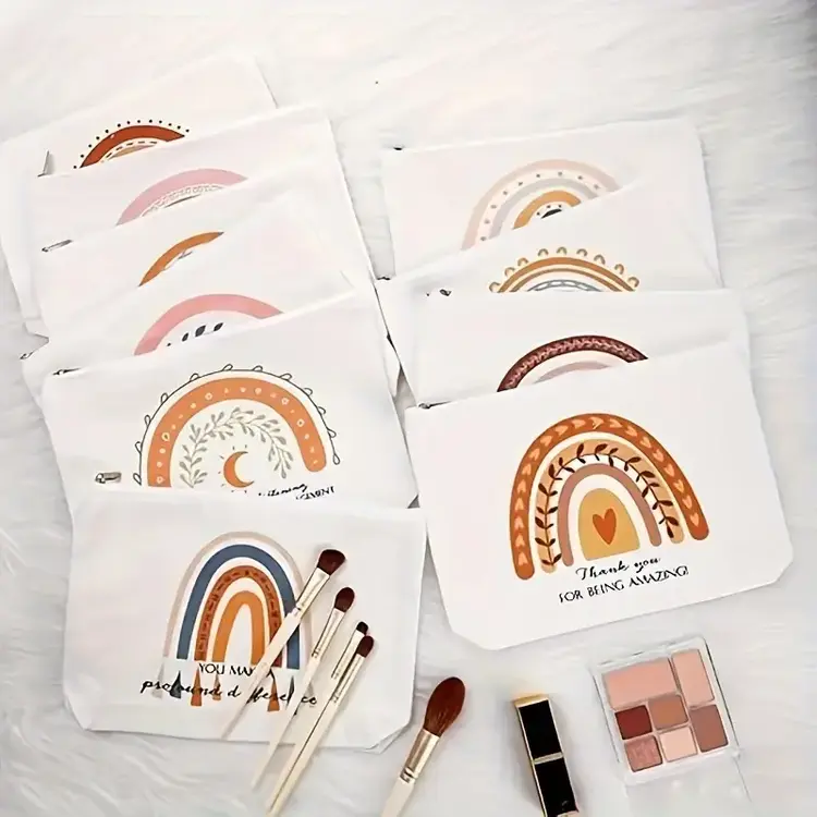 Rainbow Themed Inspirational Cosmetic Bag