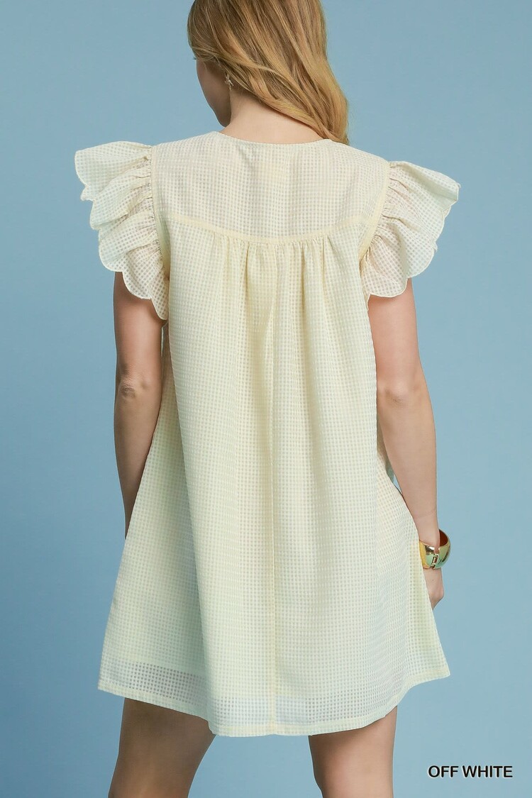 Umgee Ruffle Sleeve Babydoll Dress