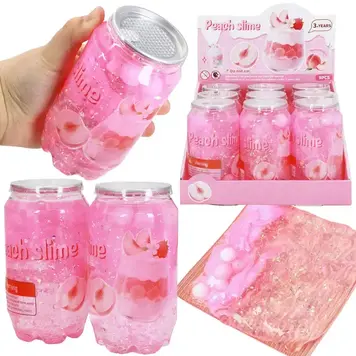 Cap Zone Sparkling Peach Fruit Soda Glitter Slime