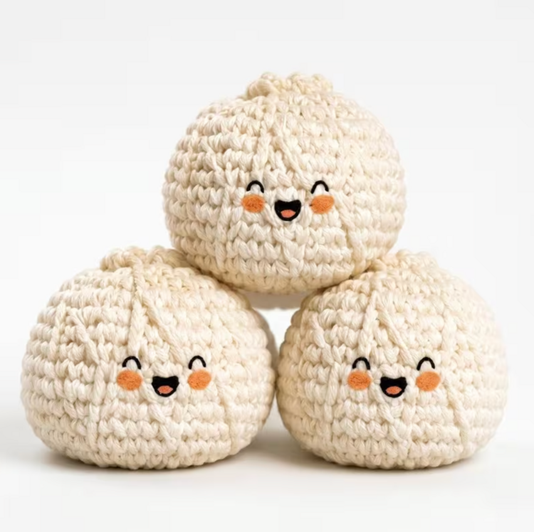 Hand Crocheted Dumpling Hacky Sack