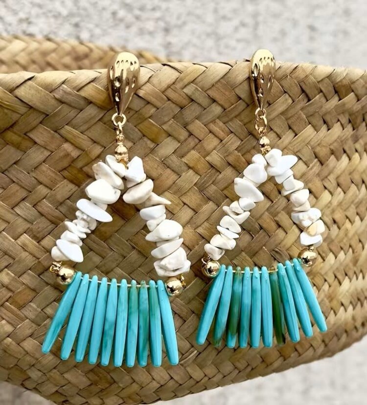Boho Ocean Style Turquoise Earrings