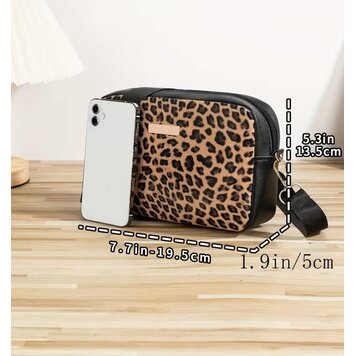 Black Leopard Crossbody
