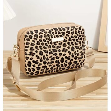 Tan Leopard Crossbody