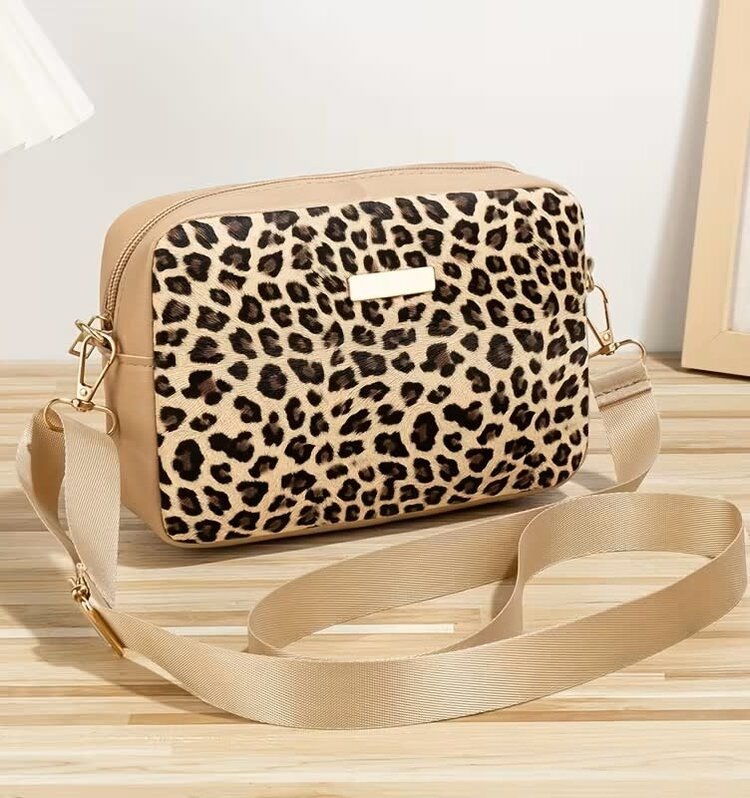 Tan Leopard Crossbody