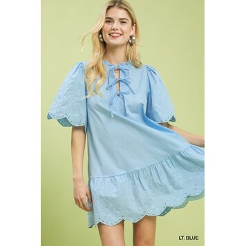 Umgee Eyelet Embroidered Dress
