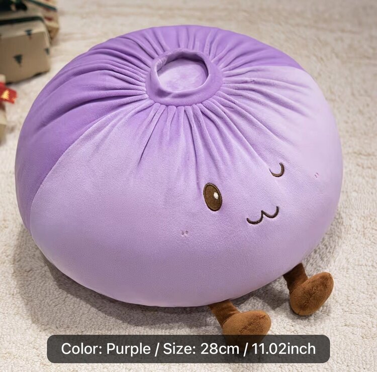 11" Purple Dumpling Pillow