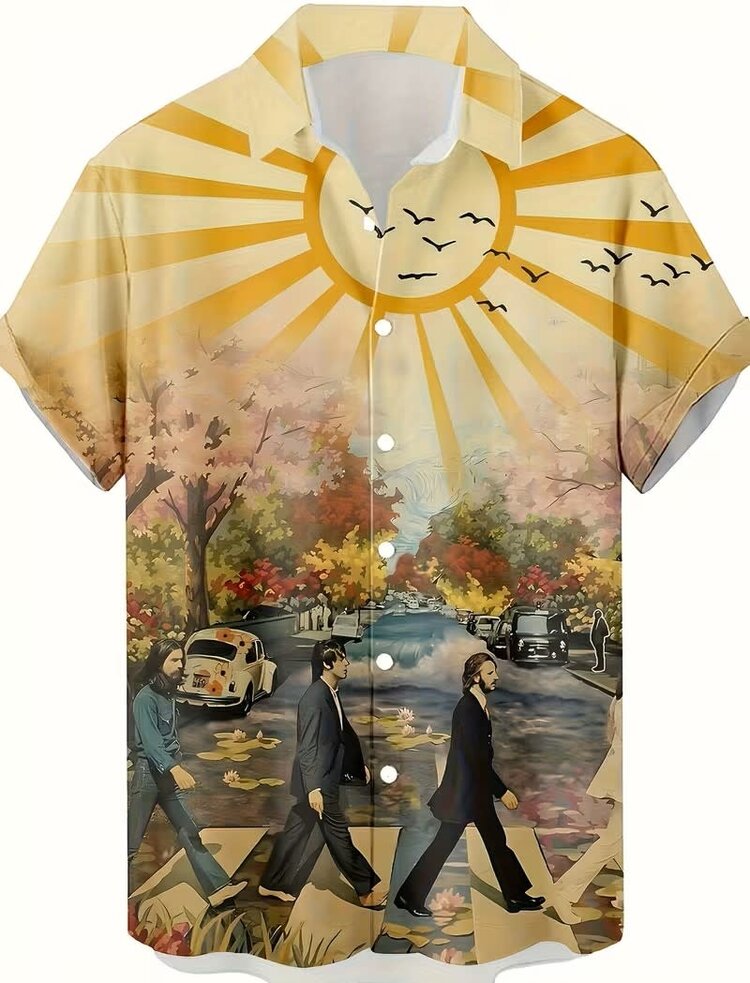 Beatles Walking Hawaiian Shirt