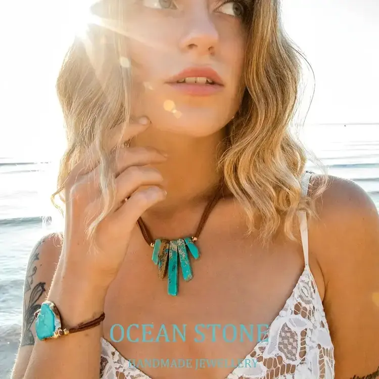 Ocean Stone Pendant Necklace