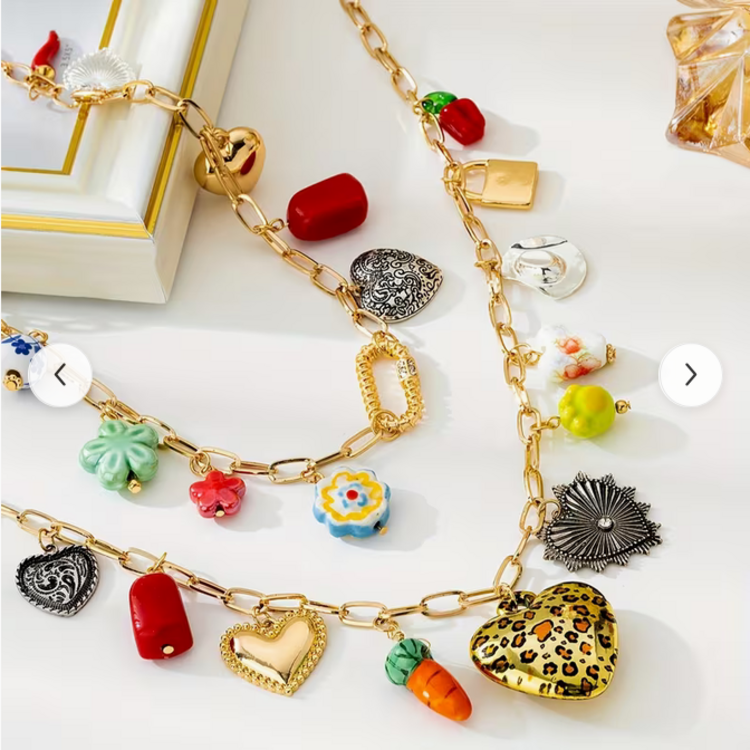 2pcs Bohemian  Double-Layer Necklace