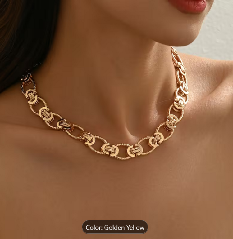 Punk Style Geometric Handmade Chunky Necklace